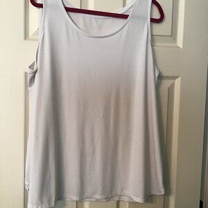 SUSAN GRAVER Women's Off-White Scoop Neck Tank Top 2XL